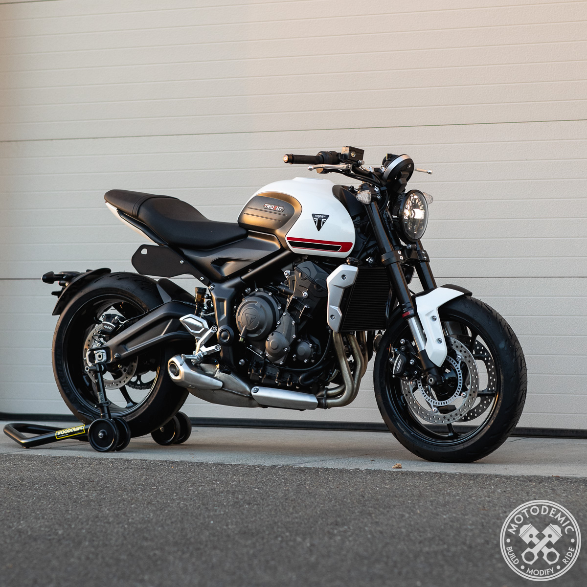Motodemic Adaptive LED Headlight Upgrade for the Triumph Trident 660 Motodemic Adaptive LED Headlight Upgrade for the Triumph Trident 660